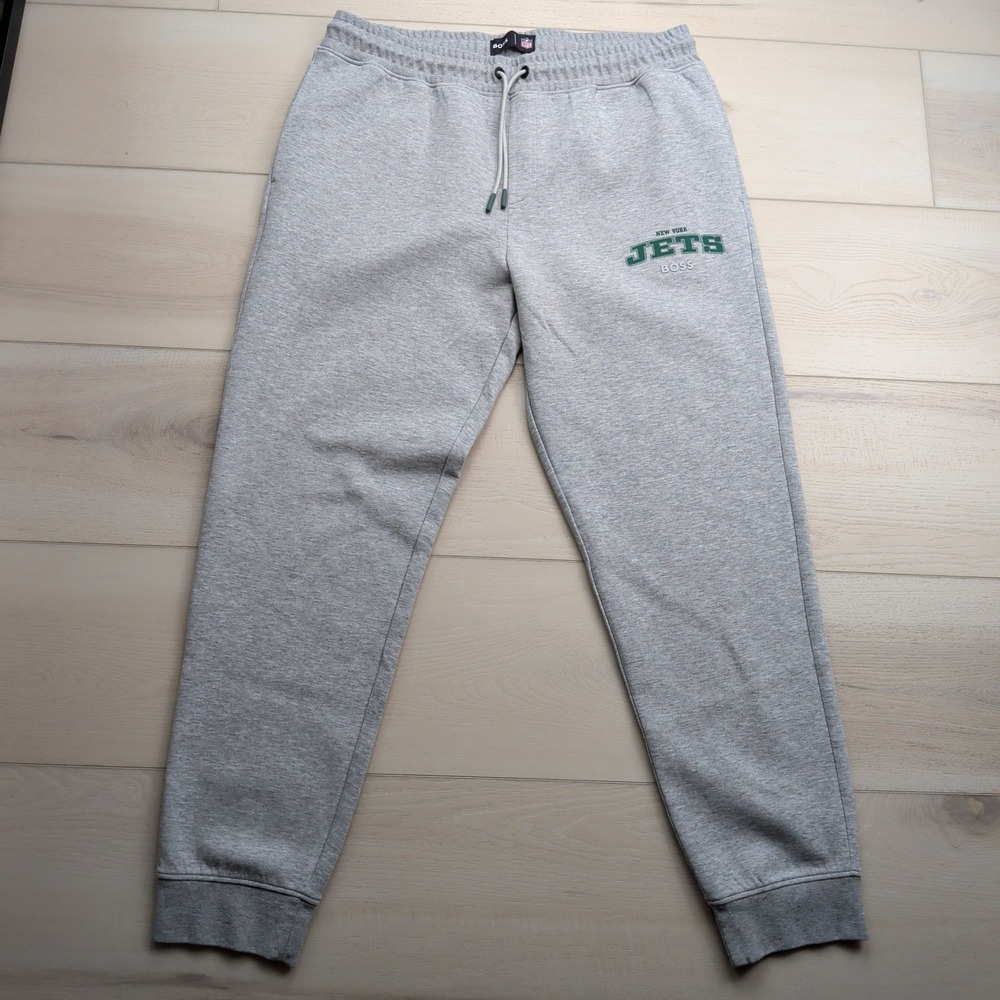 Hugo Boss x NFL New York Jets‎ Terry Joggers Mens XXL Heathered Gray Fleece